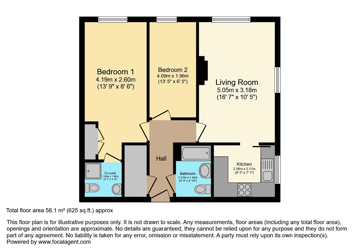 2 bedroom flat for sale - floorplan