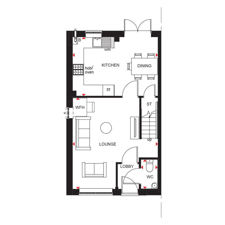 3 bedroom end of terrace house for sale - floorplan