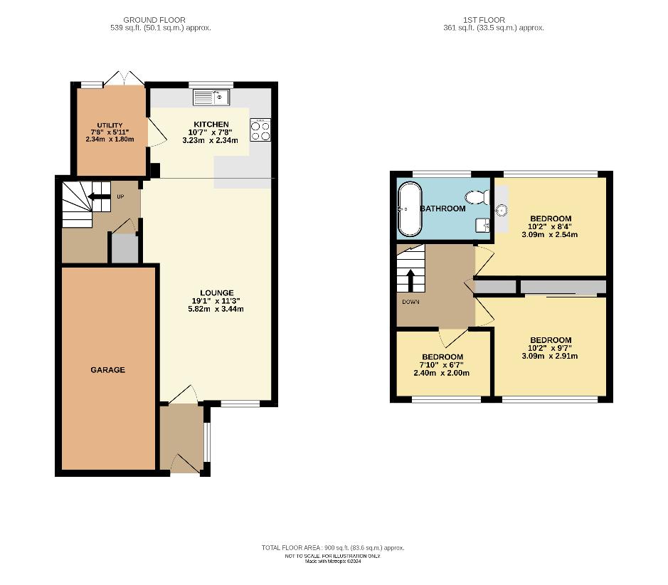 3 bedroom property for sale - floorplan