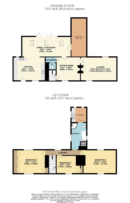 3 bedroom property for sale - floorplan