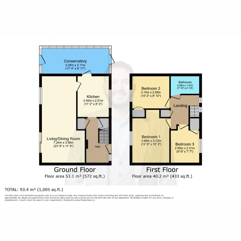 3 bedroom semi-detached house for sale - floorplan