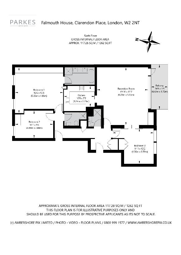 3 bedroom flat for sale - floorplan