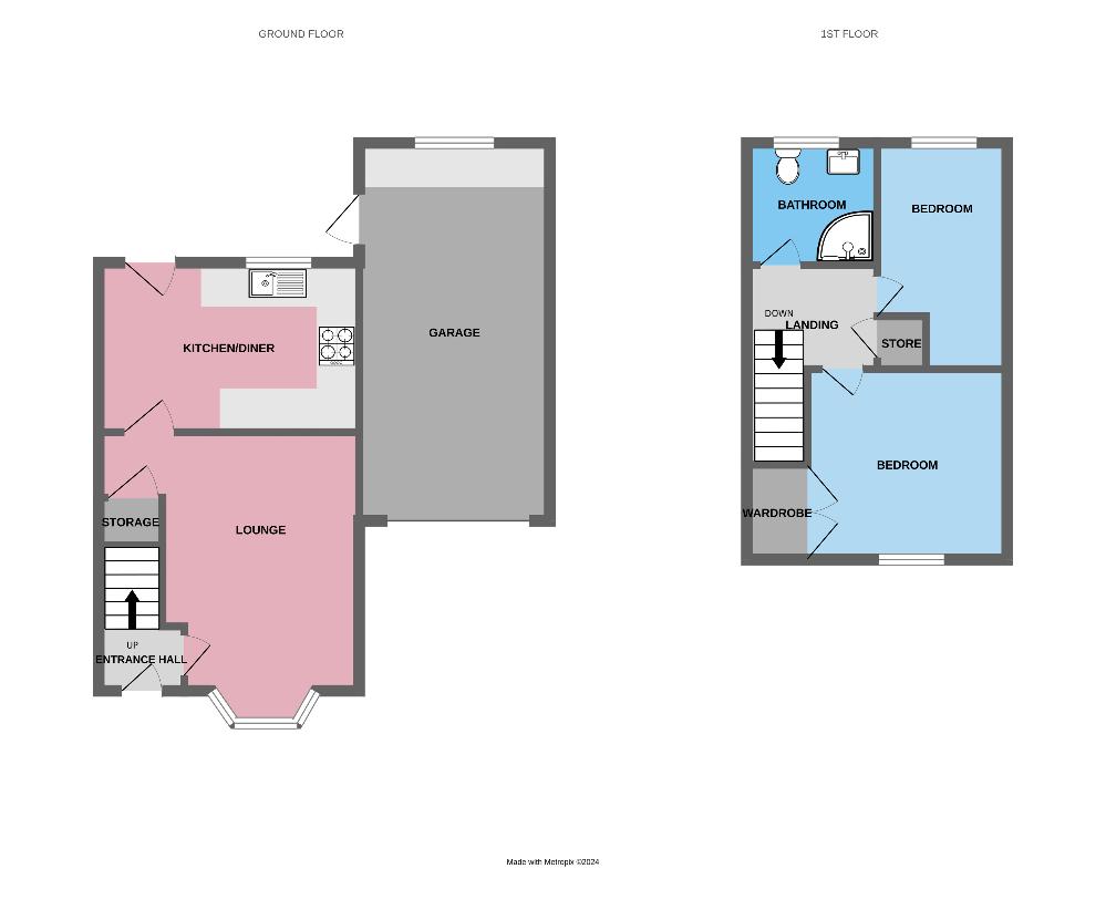 2 bedroom property for sale - floorplan