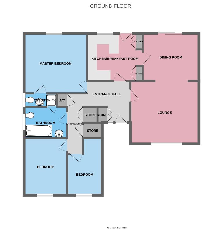 3 bedroom bungalow for sale - floorplan