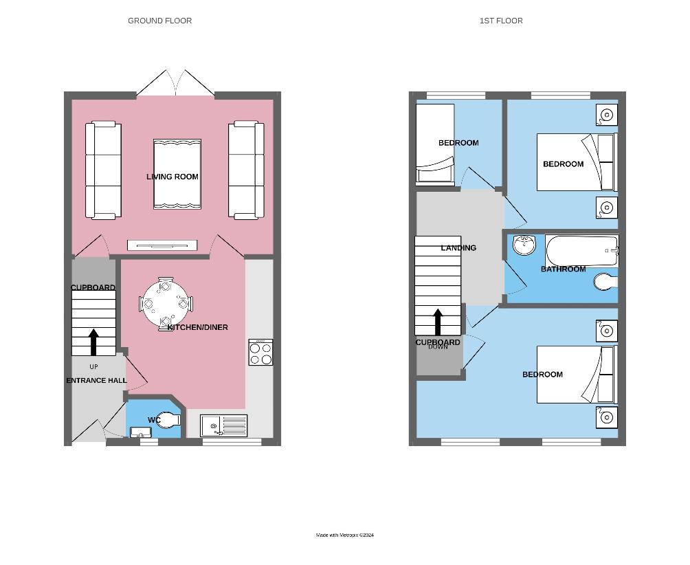 3 bedroom property for sale - floorplan