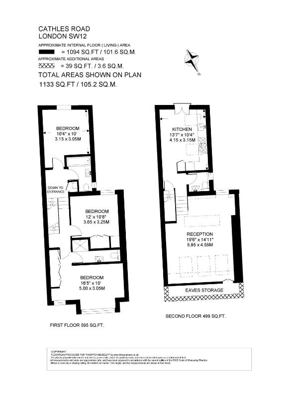 3 bedroom flat for sale - floorplan