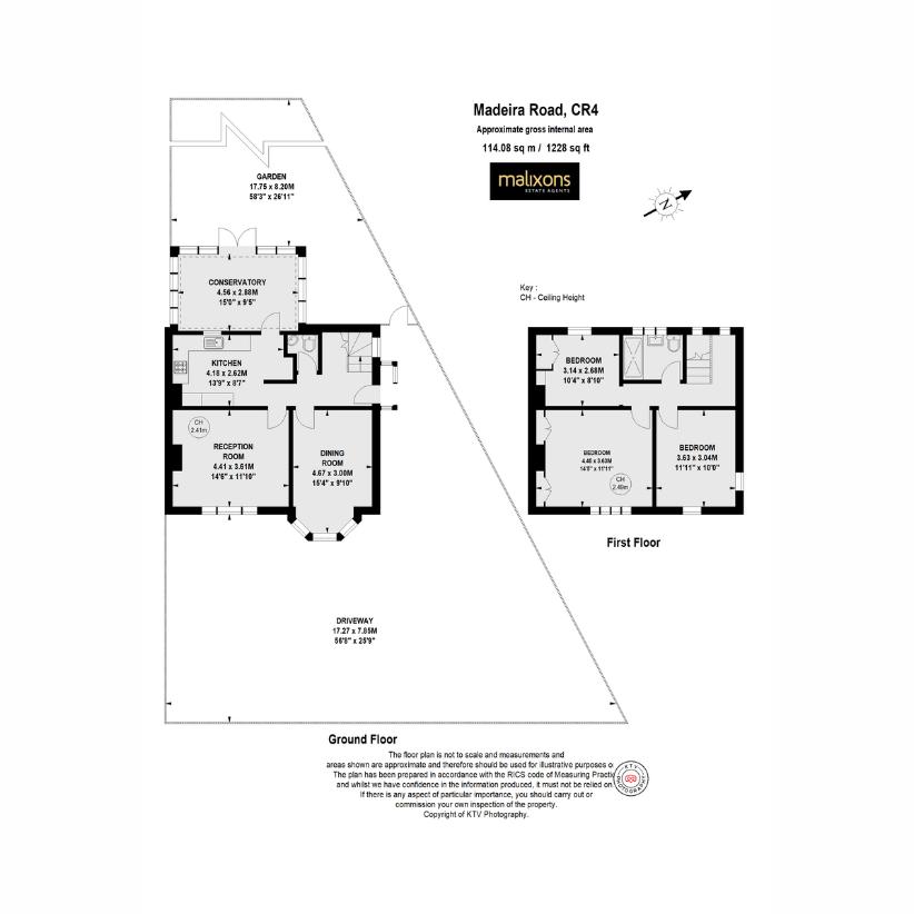 3 bedroom end of terrace house for sale - floorplan