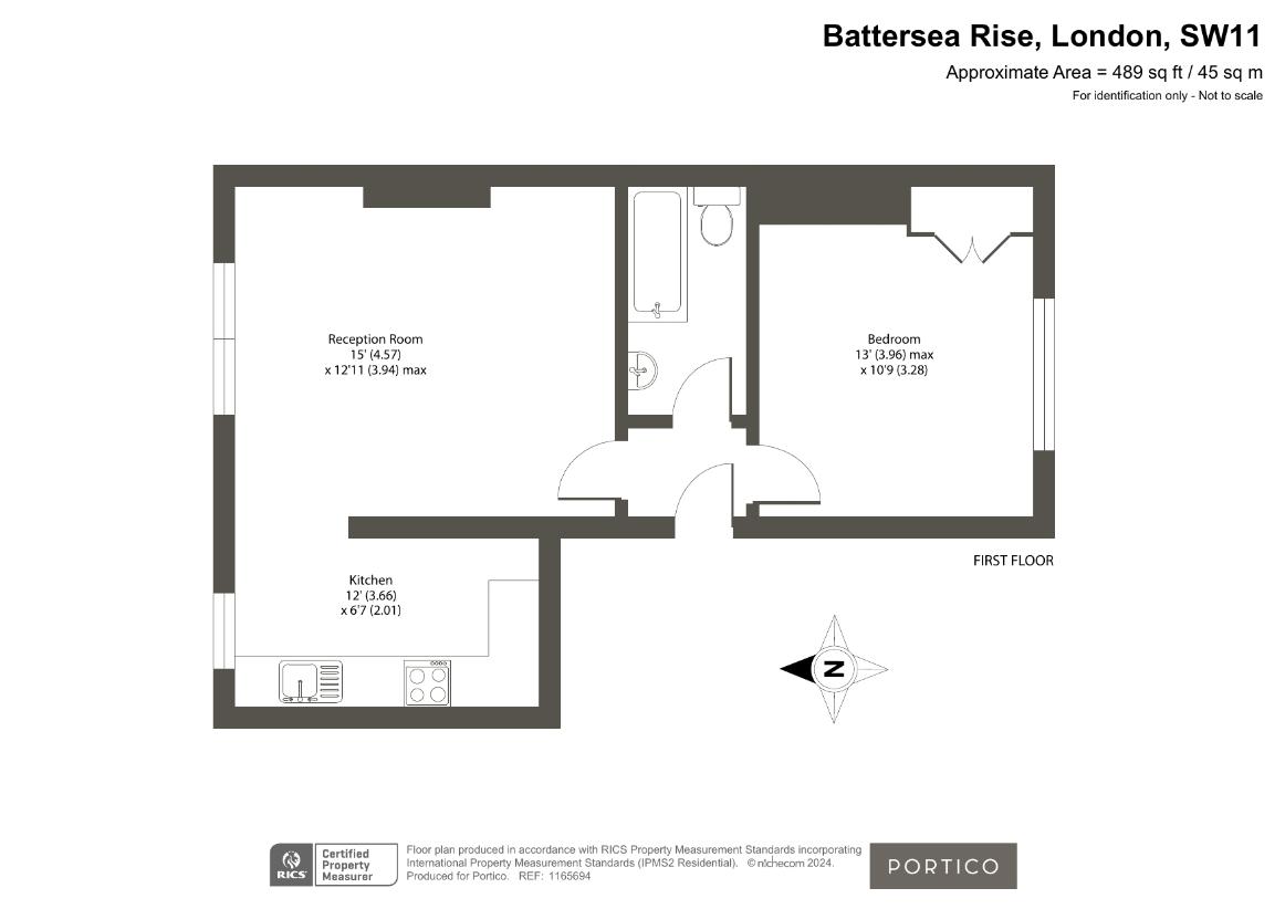 1 bedroom flat for sale - floorplan