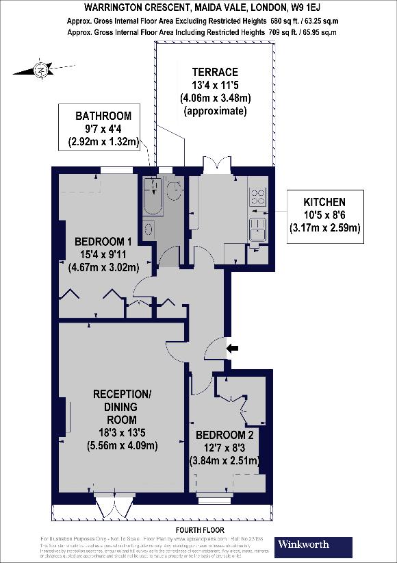 2 bedroom flat for sale - floorplan