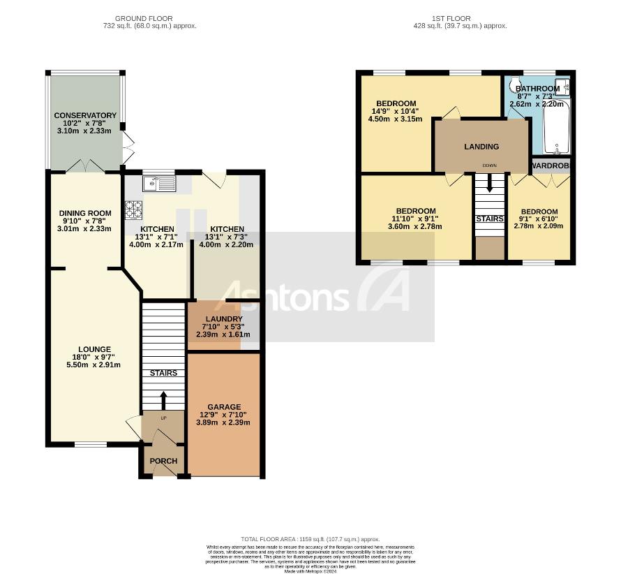 3 bedroom semi-detached house for sale - floorplan