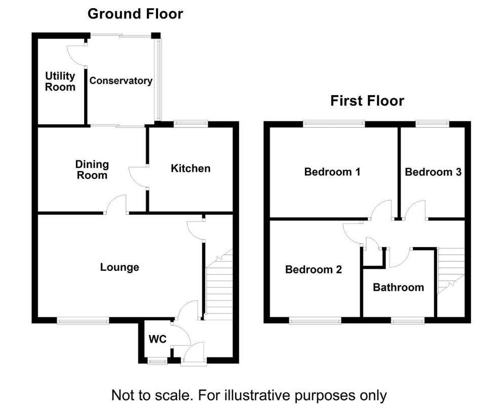 3 bedroom end of terrace house for sale - floorplan