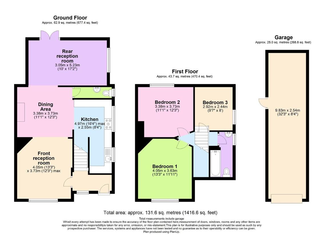 3 bedroom semi-detached house for sale - floorplan