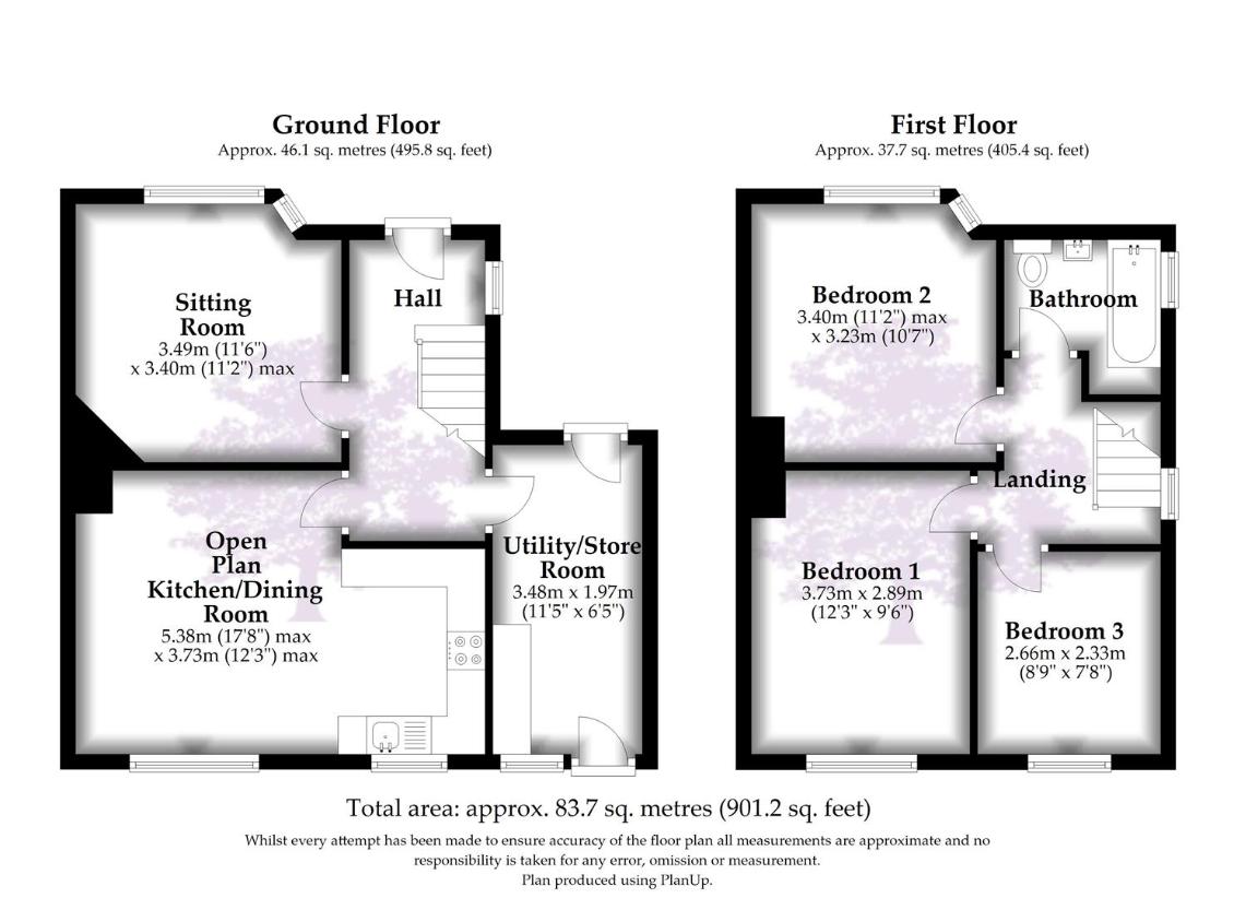 3 bedroom semi-detached house for sale - floorplan