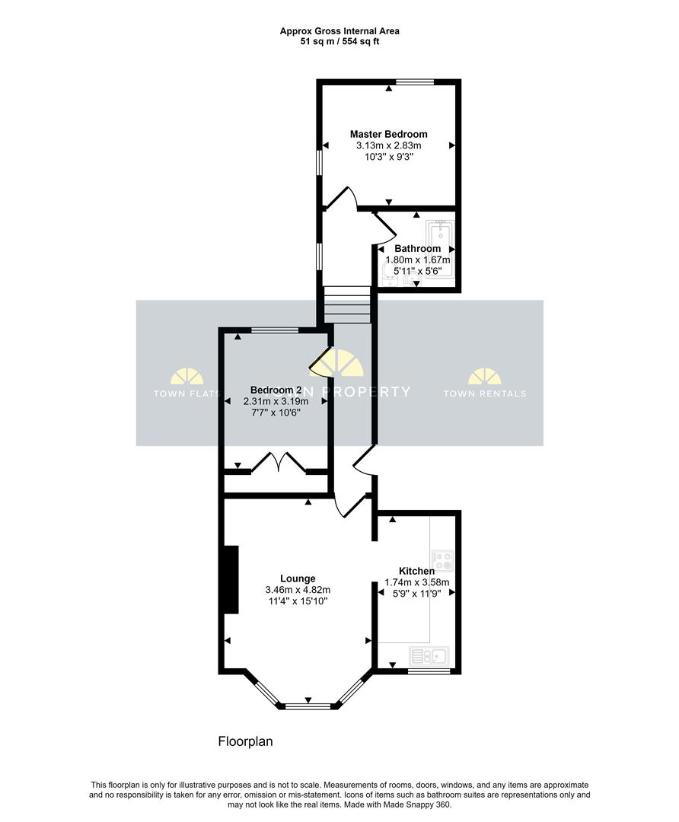 2 bedroom flat for sale - floorplan