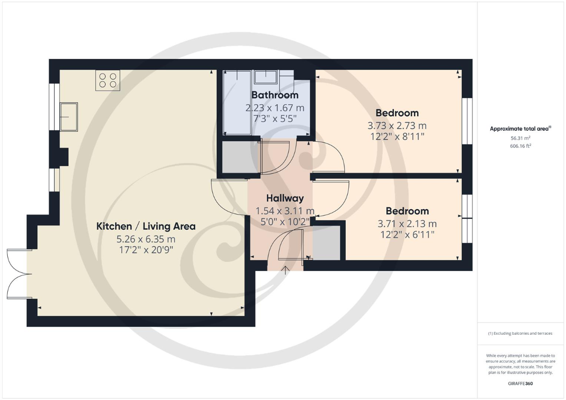 2 bedroom flat for sale - floorplan