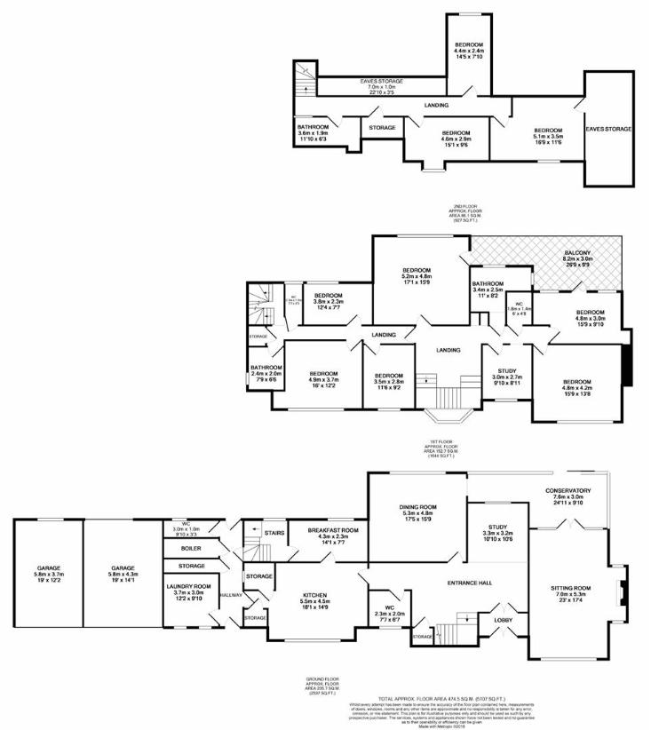 10 bedroom detached house for sale - floorplan