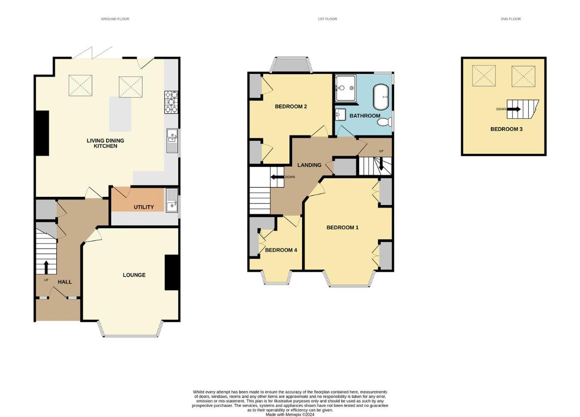 4 bedroom semi-detached house for sale - floorplan