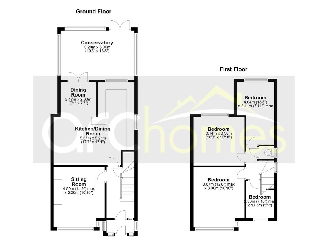 3 bedroom semi-detached house for sale - floorplan