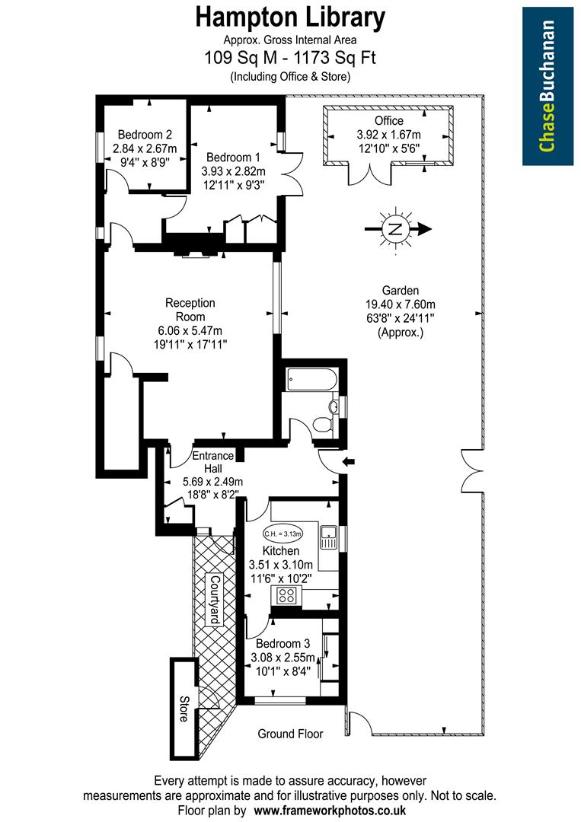 3 bedroom maisonette for sale - floorplan