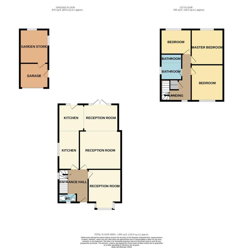 3 bedroom semi-detached house for sale - floorplan