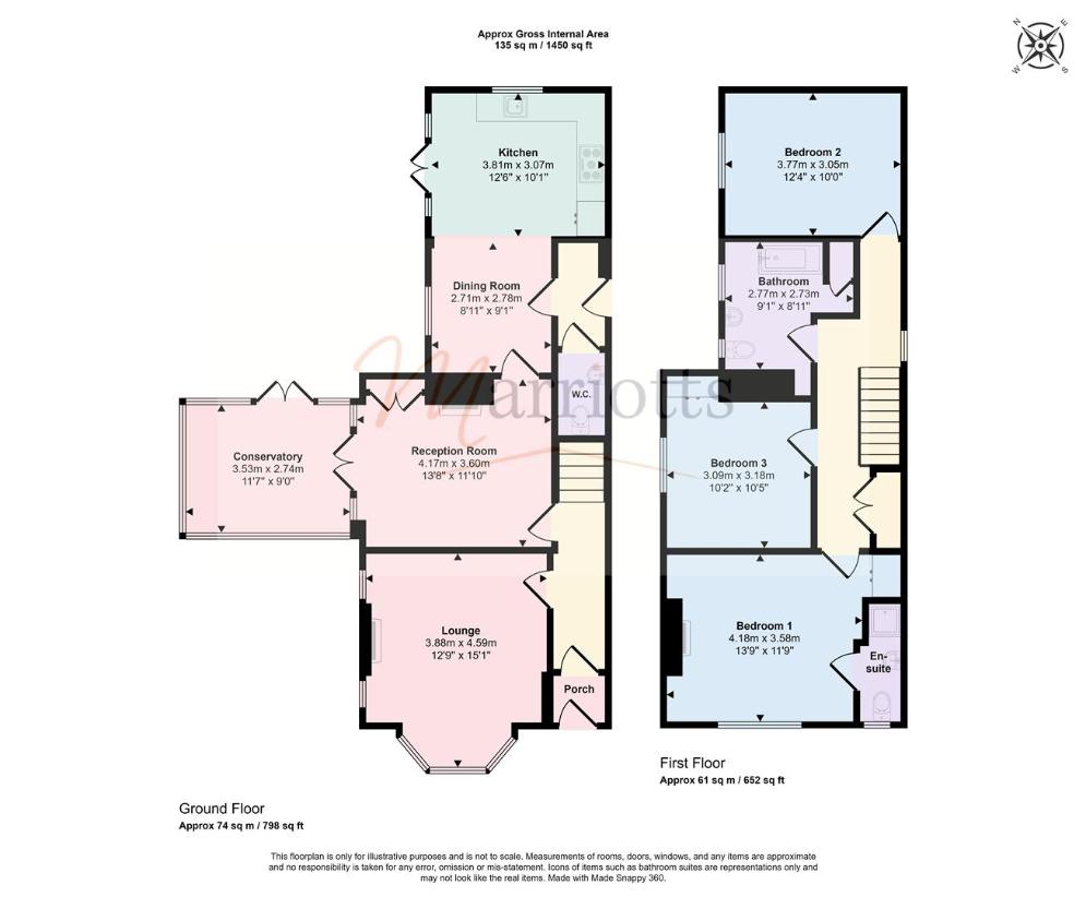 3 bedroom detached house for sale - floorplan