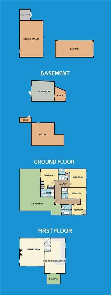 4 bedroom house for sale - floorplan