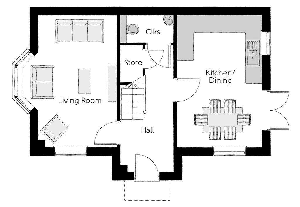 3 bedroom detached house for sale - floorplan