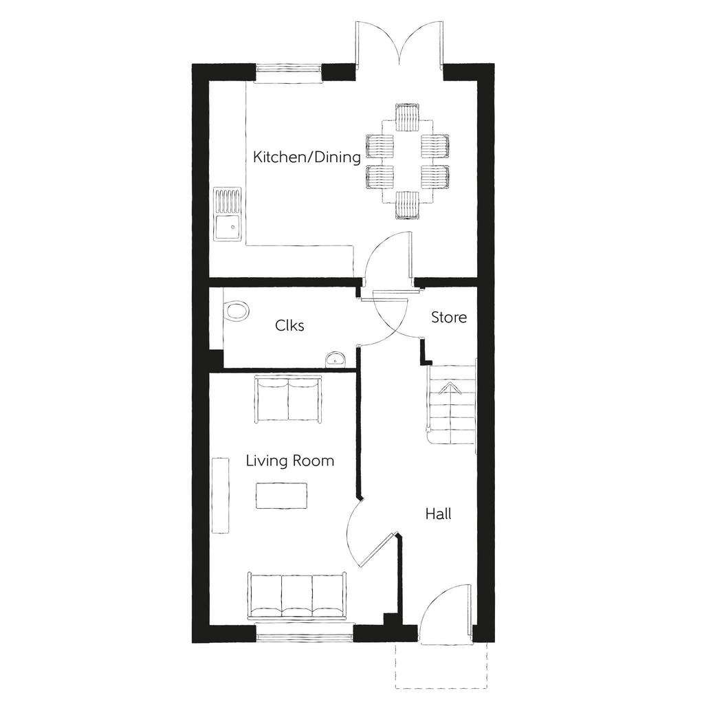 3 bedroom semi-detached house for sale - floorplan