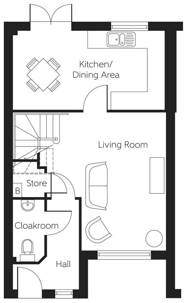 3 bedroom end of terrace house for sale - floorplan