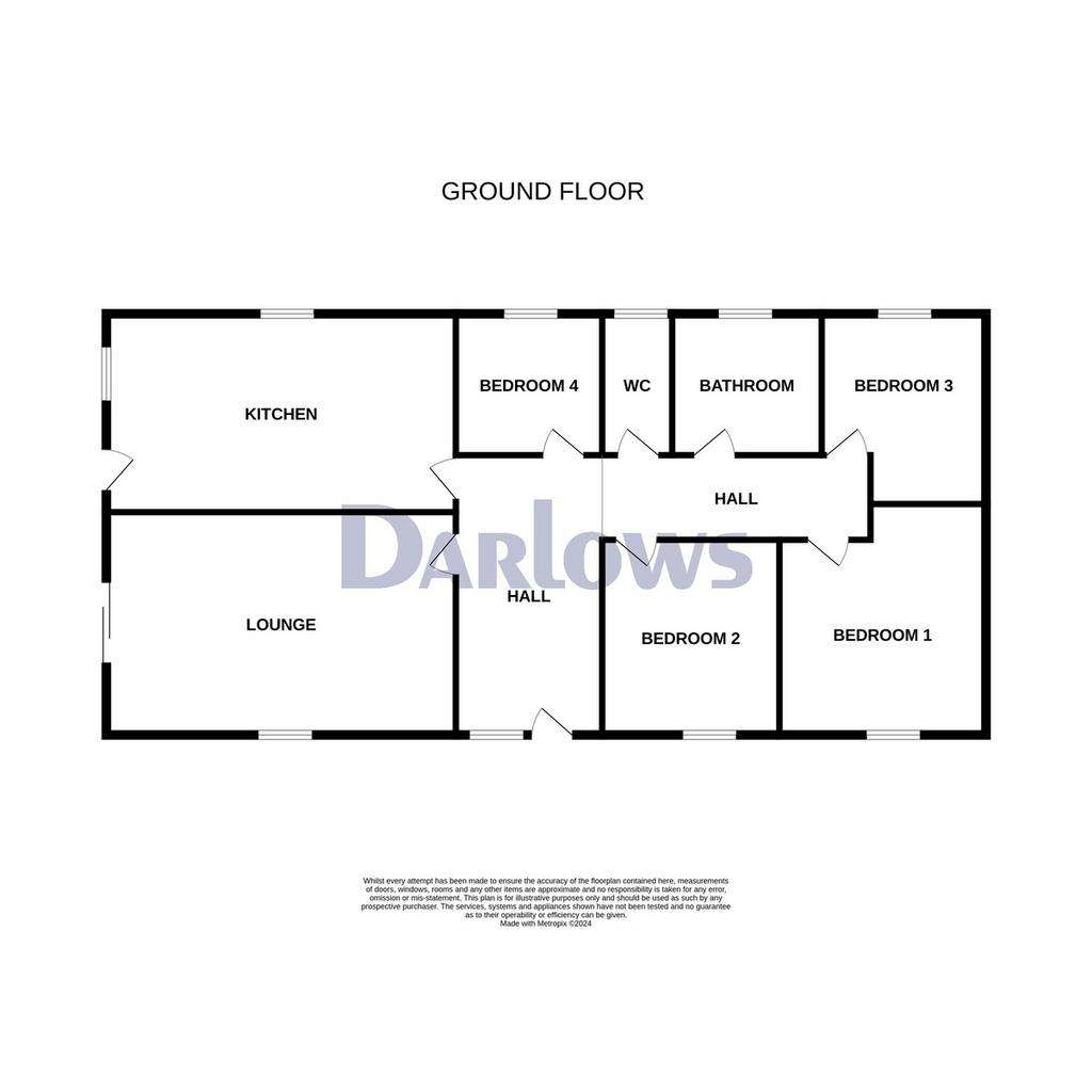 4 bedroom detached bungalow for sale - floorplan