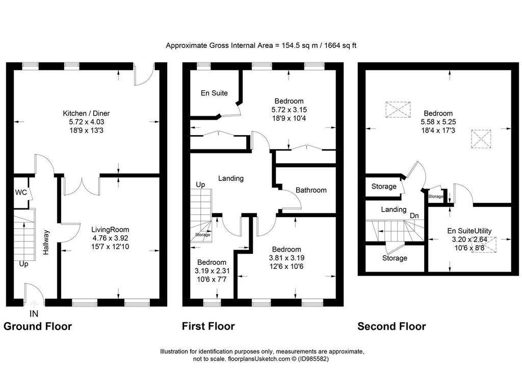 4 bedroom terraced house for sale - floorplan