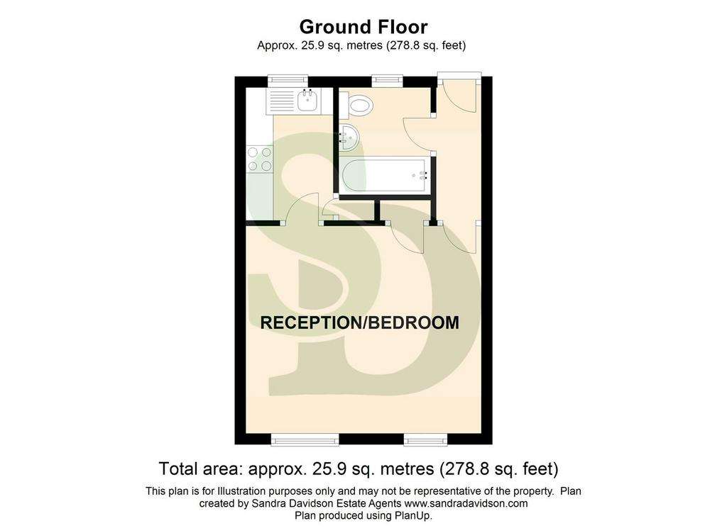 1 bedroom maisonette for sale - floorplan