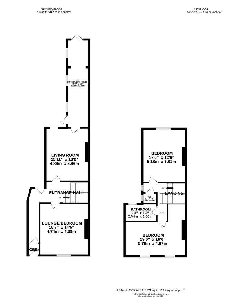 3 bedroom terraced house to rent - floorplan