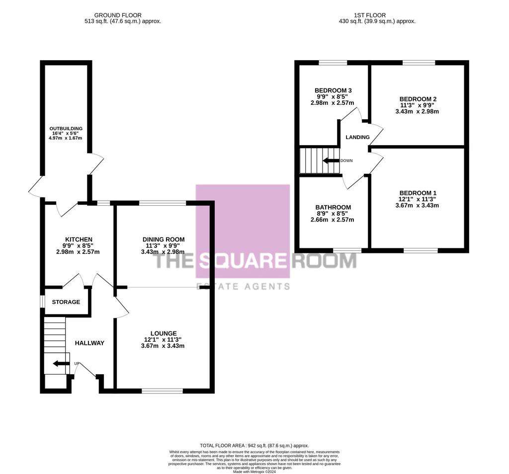 3 bedroom semi-detached house for sale - floorplan