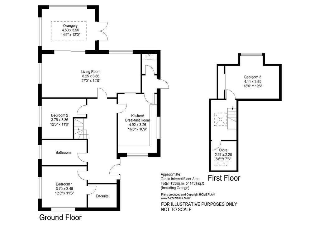 3 bedroom chalet for sale - floorplan