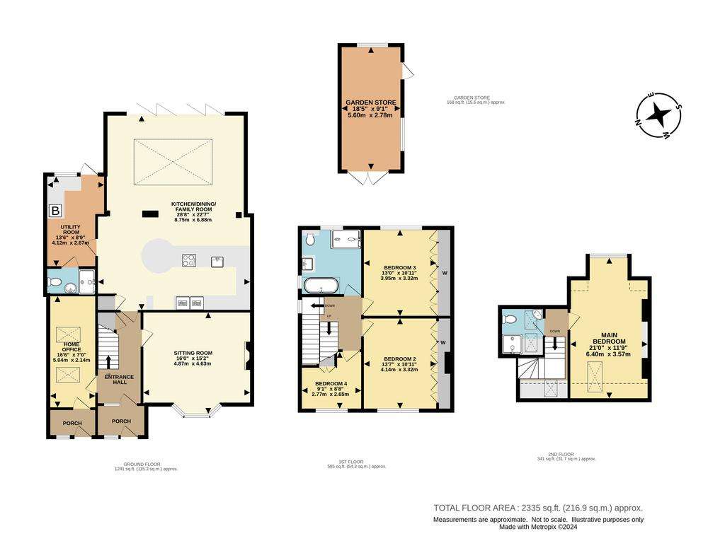 4 bedroom semi-detached house for sale - floorplan