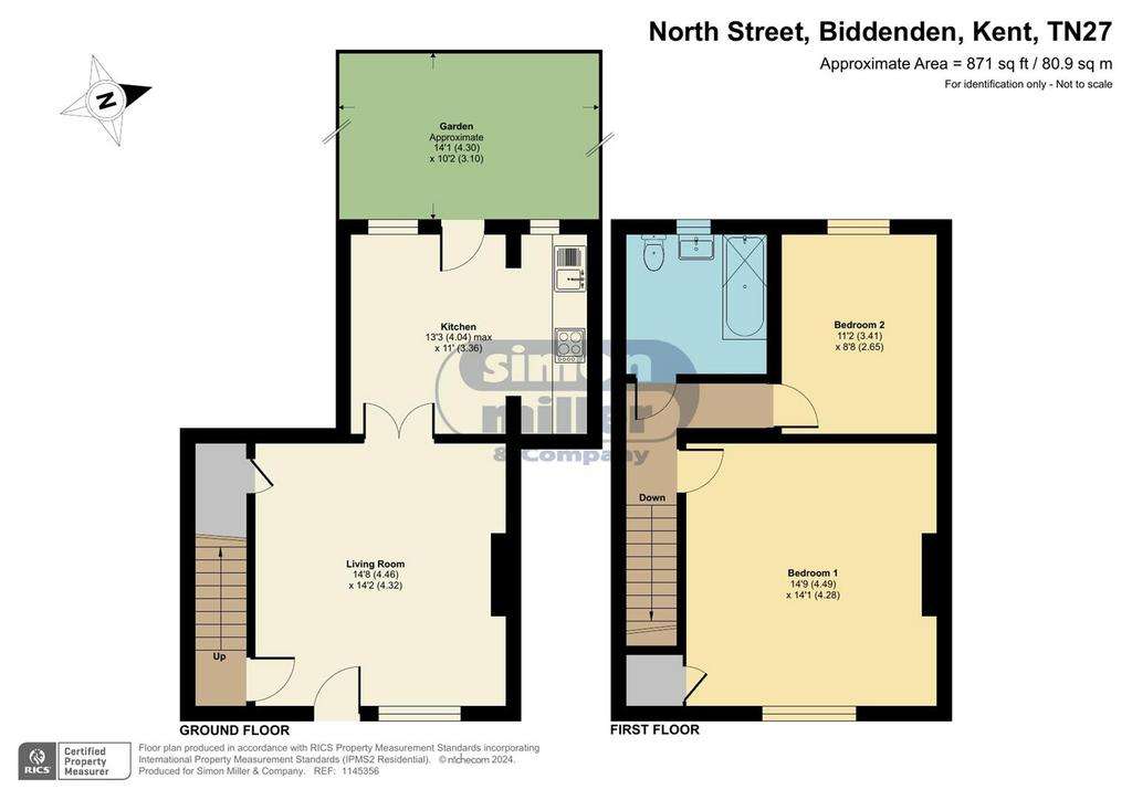 2 bedroom terraced house for sale - floorplan