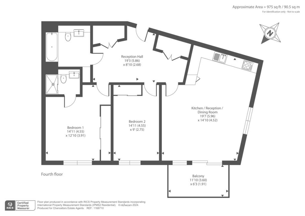 2 bedroom flat for sale - floorplan