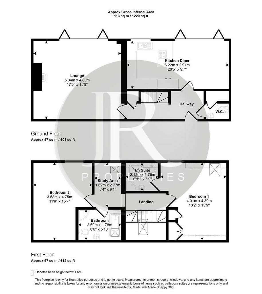 2 bedroom barn conversion for sale - floorplan