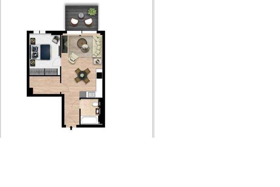 1 bedroom flat to rent - floorplan