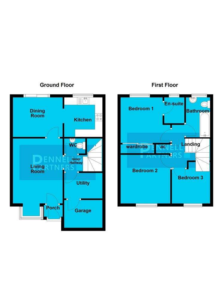 3 bedroom detached house for sale - floorplan