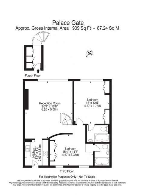 2 bedroom flat to rent - floorplan