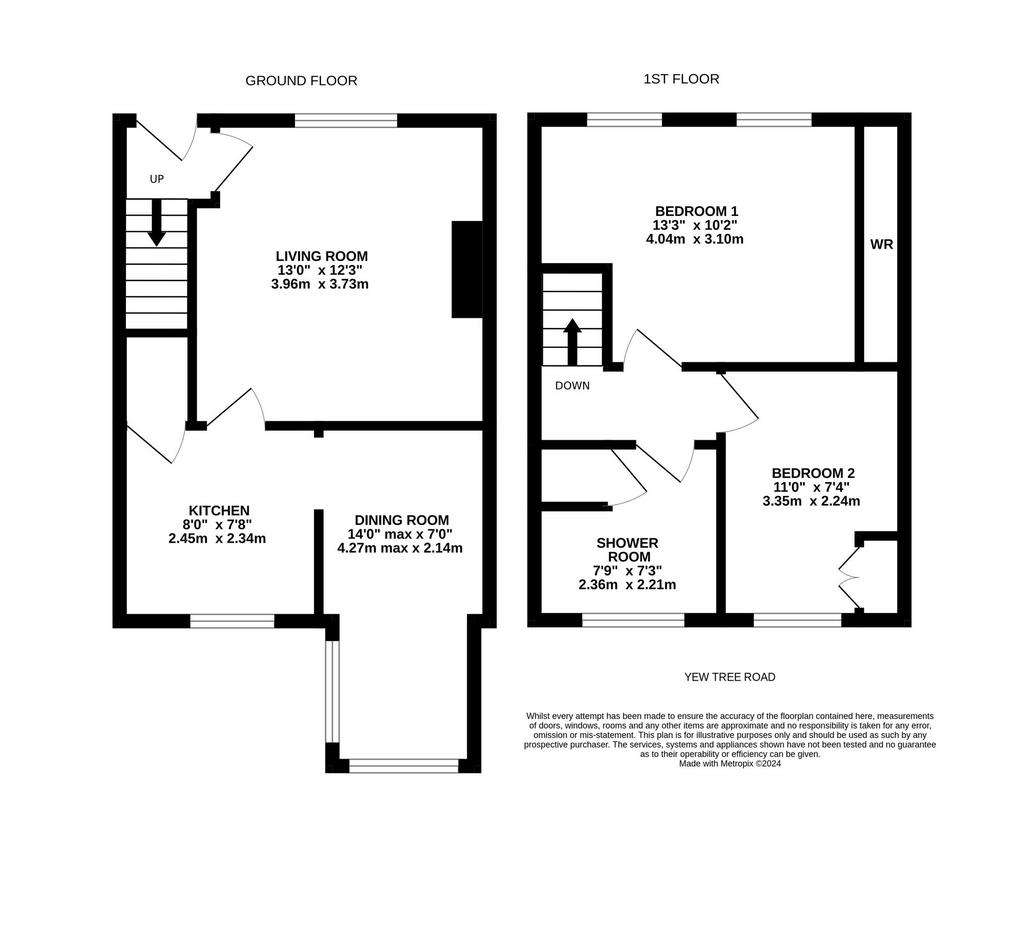 2 bedroom semi-detached house for sale - floorplan