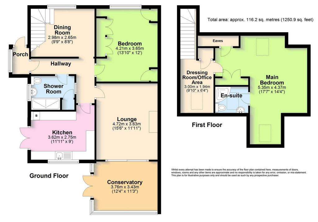 2 bedroom bungalow for sale - floorplan