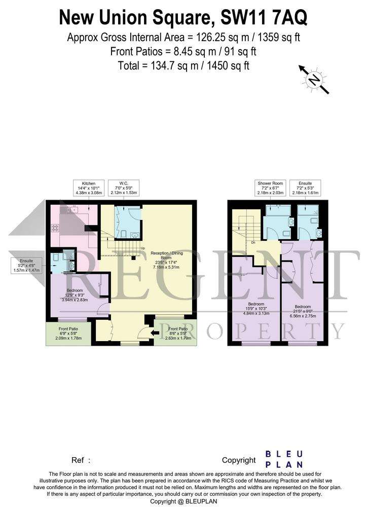 3 bedroom flat to rent - floorplan