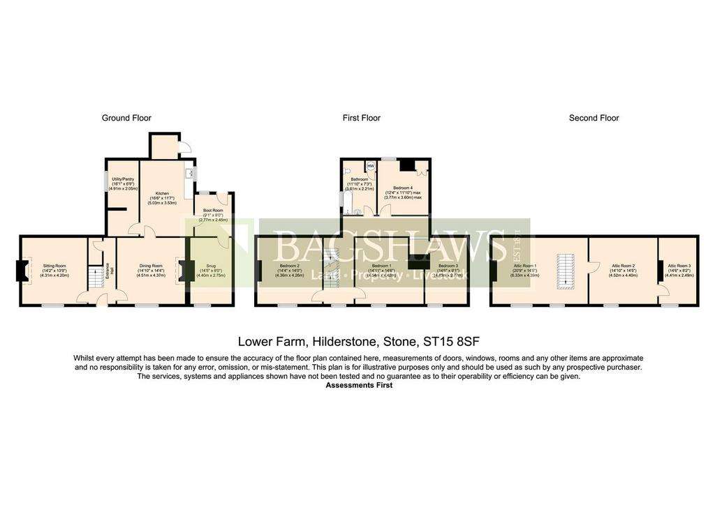 4 bedroom farm house for sale - floorplan