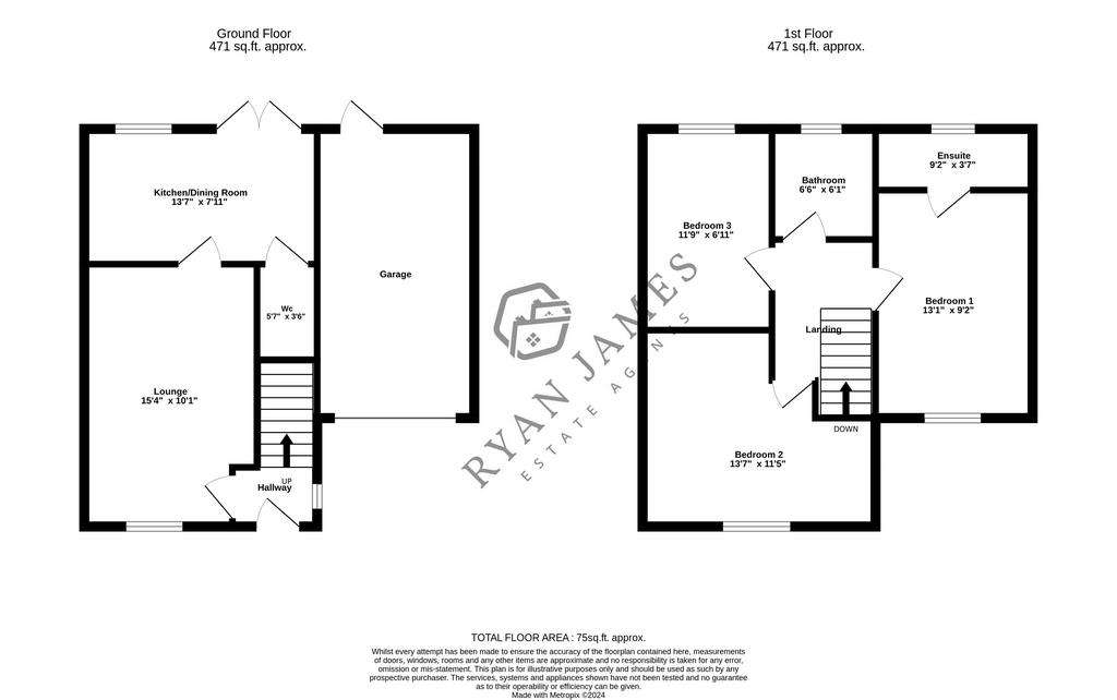 3 bedroom detached house for sale - floorplan