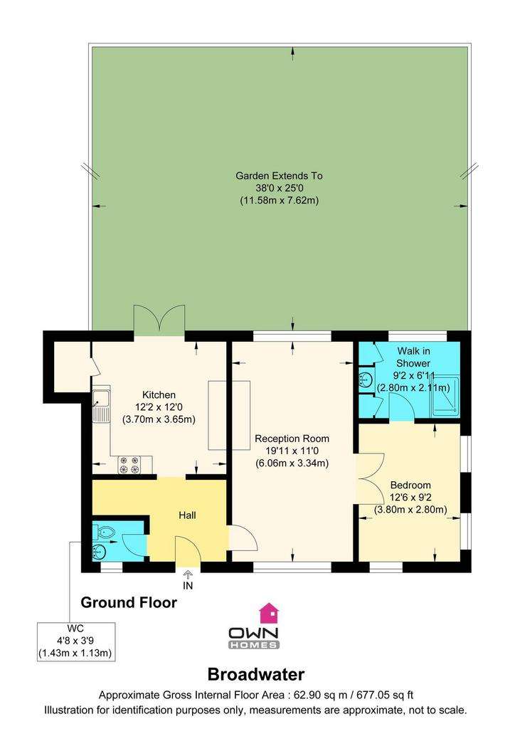 1 bedroom flat for sale - floorplan