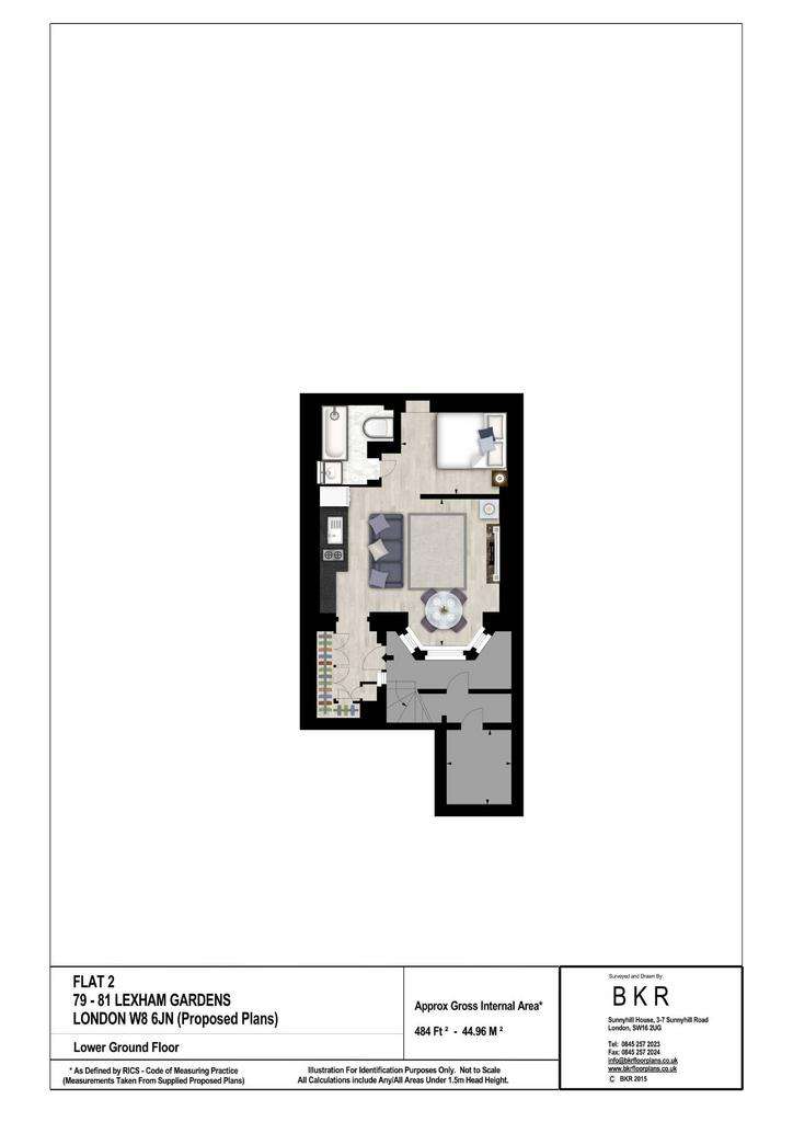 1 bedroom flat to rent - floorplan