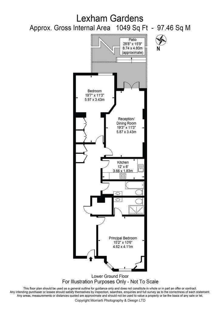 2 bedroom flat to rent - floorplan